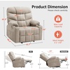image:imageMCombo Power Lift Recliner Chair for Elderly Electric Lift Chair with Extended Footrest USB Ports Cup Holders Fabric 7281 Navy Blue SmallOatmeal