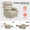 image:imageMCombo Triple Motor Power Lift Recliner Chair Leather 7661 Beige MediumBeige
