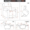 image:imageMCombo Triple Motor Power Lift Recliner Chair Leather 7661 Beige MediumBlue