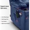 image:imageMCombo Triple Motor Power Lift Recliner Chair Leather 7661 Beige MediumBlue