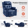 image:imageMCombo Triple Motor Power Lift Recliner Chair Leather 7661 Beige MediumBlue