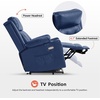 image:imageMCombo Triple Motor Power Lift Recliner Chair Leather 7661 Beige MediumBlue