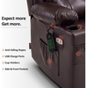 image:imageMCombo Triple Motor Power Lift Recliner Chair Leather 7661 Beige MediumDark Brown