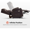 image:imageMCombo Triple Motor Power Lift Recliner Chair Leather 7661 Beige MediumDark Brown
