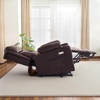 image:imageMCombo Triple Motor Power Lift Recliner Chair Leather 7661 Beige MediumDark Brown