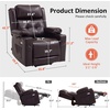 image:imageMCombo Triple Motor Power Lift Recliner Chair Leather 7661 Beige MediumDark Brown
