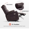 image:imageMCombo Triple Motor Power Lift Recliner Chair Leather 7661 Beige MediumDark Brown
