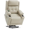 image:imageMCombo Triple Motor Power Lift Recliner Chair Leather 7661 Beige MediumBeige