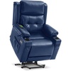 image:imageMCombo Triple Motor Power Lift Recliner Chair Leather 7661 Beige MediumBlue