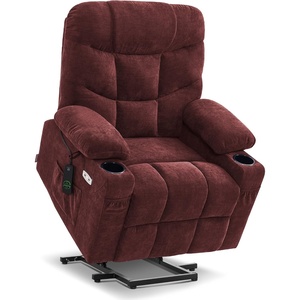 image:imageMCombo Power Lift Recliner Chair for Elderly Electric Lift Chair with Extended Footrest USB Ports Cup Holders Fabric 7281 Navy Blue SmallBurgundy