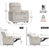 image:imageMCombo Zero Wall Hugger Power Recliner Chair for Adult ST257 Dark GreyBeige