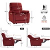 image:imageMCombo Zero Wall Hugger Power Recliner Chair for Adult ST257 Dark GreyBurgundy