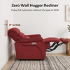 image:imageMCombo Zero Wall Hugger Power Recliner Chair for Adult ST257 Dark GreyBurgundy