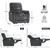 image:imageMCombo Zero Wall Hugger Power Recliner Chair for Adult ST257 Dark GreyDark Grey