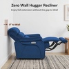 image:imageMCombo Zero Wall Hugger Power Recliner Chair for Adult ST257 Dark GreyNavy Blue