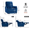 image:imageMCombo Zero Wall Hugger Power Recliner Chair for Adult ST257 Dark GreyNavy Blue