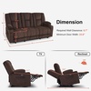 image:imageMCombo 75 in Power Reclining Loveseat with Storage Console 6034M2 BrownBrown