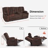 image:imageMCombo 75 in Power Reclining Loveseat with Storage Console 6034M2 BrownBrown