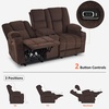image:imageMCombo 75 in Power Reclining Loveseat with Storage Console 6034M2 BrownBrown