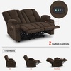 image:imageMCombo 75 in Power Reclining Loveseat with Storage Console 6034M2 BrownBrown