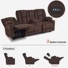image:imageMCombo 75 in Power Reclining Loveseat with Storage Console 6034M2 BrownBrown
