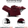 image:imageMCombo 75 in Power Reclining Loveseat with Storage Console 6034M2 BrownBurgundy