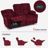 image:imageMCombo 75 in Power Reclining Loveseat with Storage Console 6034M2 BrownBurgundy