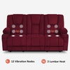 image:imageMCombo 75 in Power Reclining Loveseat with Storage Console 6034M2 BrownBurgundy