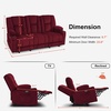 image:imageMCombo 75 in Power Reclining Loveseat with Storage Console 6034M2 BrownBurgundy