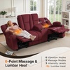 image:imageMCombo 75 in Power Reclining Loveseat with Storage Console 6034M2 BrownBurgundy