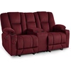 image:imageMCombo 75 in Power Reclining Loveseat with Storage Console 6034M2 BrownBurgundy