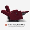 image:imageMCombo 75 in Power Reclining Loveseat with Storage Console 6034M2 BrownBurgundy