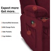 image:imageMCombo 75 in Power Reclining Loveseat with Storage Console 6034M2 BrownBurgundy