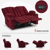 image:imageMCombo 75 in Power Reclining Loveseat with Storage Console 6034M2 BrownBurgundy