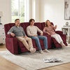 image:imageMCombo 75 in Power Reclining Loveseat with Storage Console 6034M2 BrownBurgundy