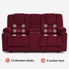 image:imageMCombo 75 in Power Reclining Loveseat with Storage Console 6034M2 BrownBurgundy