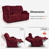 image:imageMCombo 75 in Power Reclining Loveseat with Storage Console 6034M2 BrownBurgundy