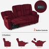 image:imageMCombo 75 in Power Reclining Loveseat with Storage Console 6034M2 BrownBurgundy