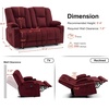image:imageMCombo 75 in Power Reclining Loveseat with Storage Console 6034M2 BrownBurgundy