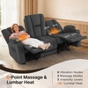 image:imageMCombo 75 in Power Reclining Loveseat with Storage Console 6034M2 BrownGrey