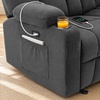 image:imageMCombo 75 in Power Reclining Loveseat with Storage Console 6034M2 BrownGrey