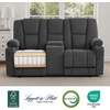 image:imageMCombo 75 in Power Reclining Loveseat with Storage Console 6034M2 BrownGrey