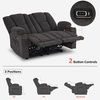 image:imageMCombo 75 in Power Reclining Loveseat with Storage Console 6034M2 BrownGrey