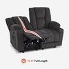 image:imageMCombo 75 in Power Reclining Loveseat with Storage Console 6034M2 BrownGrey