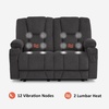 image:imageMCombo 75 in Power Reclining Loveseat with Storage Console 6034M2 BrownGrey