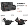 image:imageMCombo 75 in Power Reclining Loveseat with Storage Console 6034M2 BrownGrey