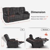 image:imageMCombo 75 in Power Reclining Loveseat with Storage Console 6034M2 BrownGrey