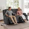 image:imageMCombo 75 in Power Reclining Loveseat with Storage Console 6034M2 BrownGrey
