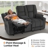 image:imageMCombo 75 in Power Reclining Loveseat with Storage Console 6034M2 BrownGrey