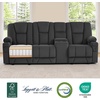 image:imageMCombo 75 in Power Reclining Loveseat with Storage Console 6034M2 BrownGrey